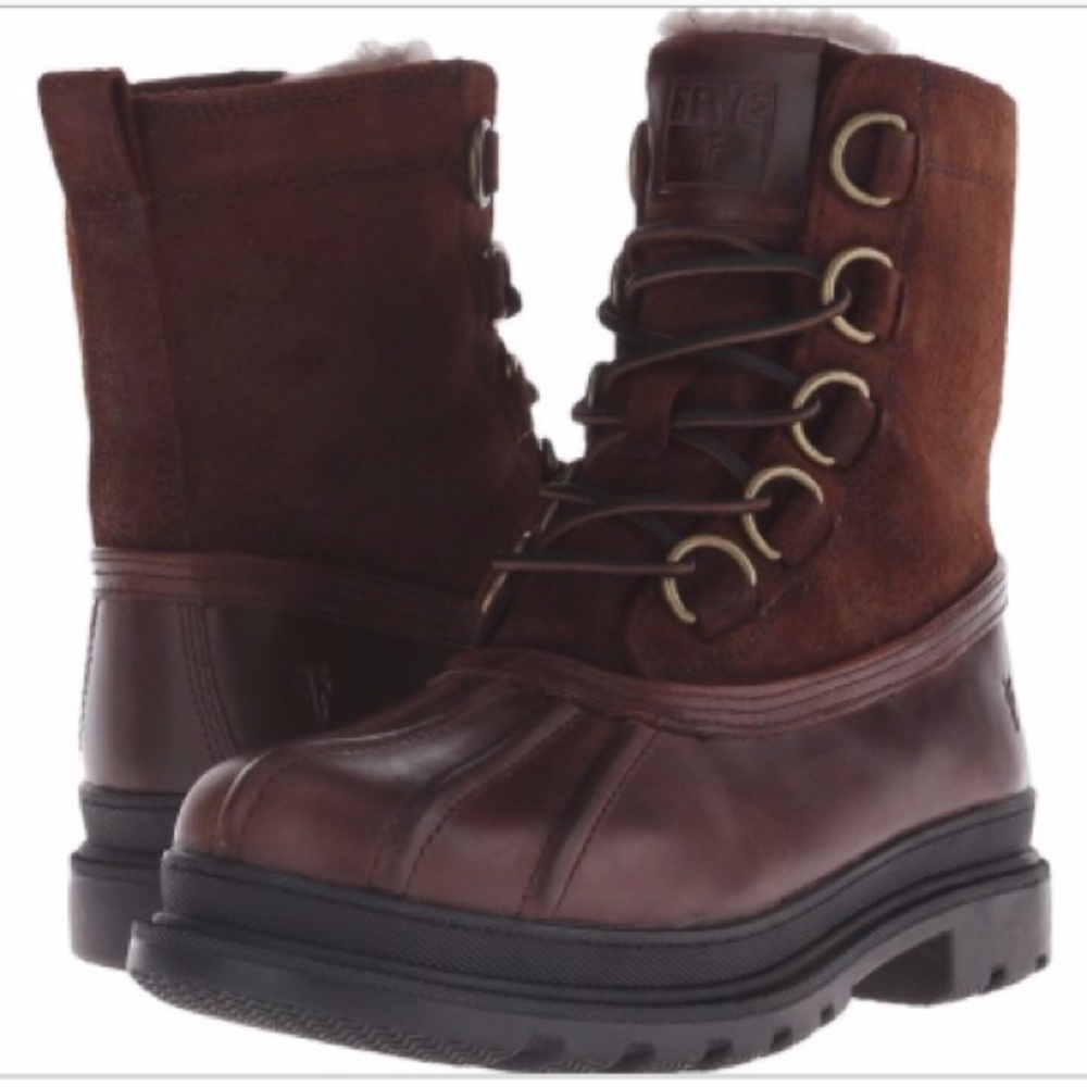 Frye Riley D Ring Lace Up Boots Size 9 For Men’s